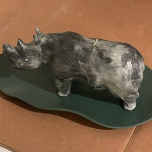 Vintage Rhino Candle